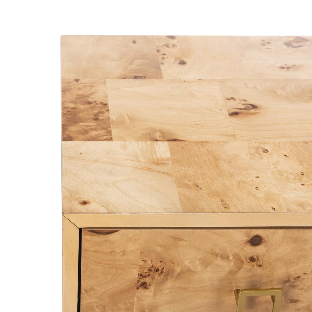 Katia 3 Drawer Chest, Natural/Gold