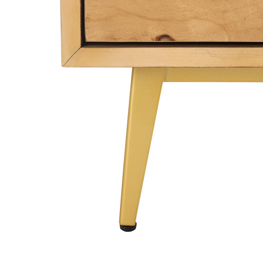 Katia 3 Drawer Chest, Natural/Gold