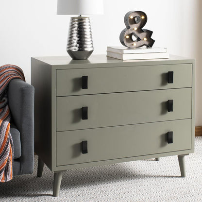 Blaize 3 Drawer Chest, Dark Grey/Black