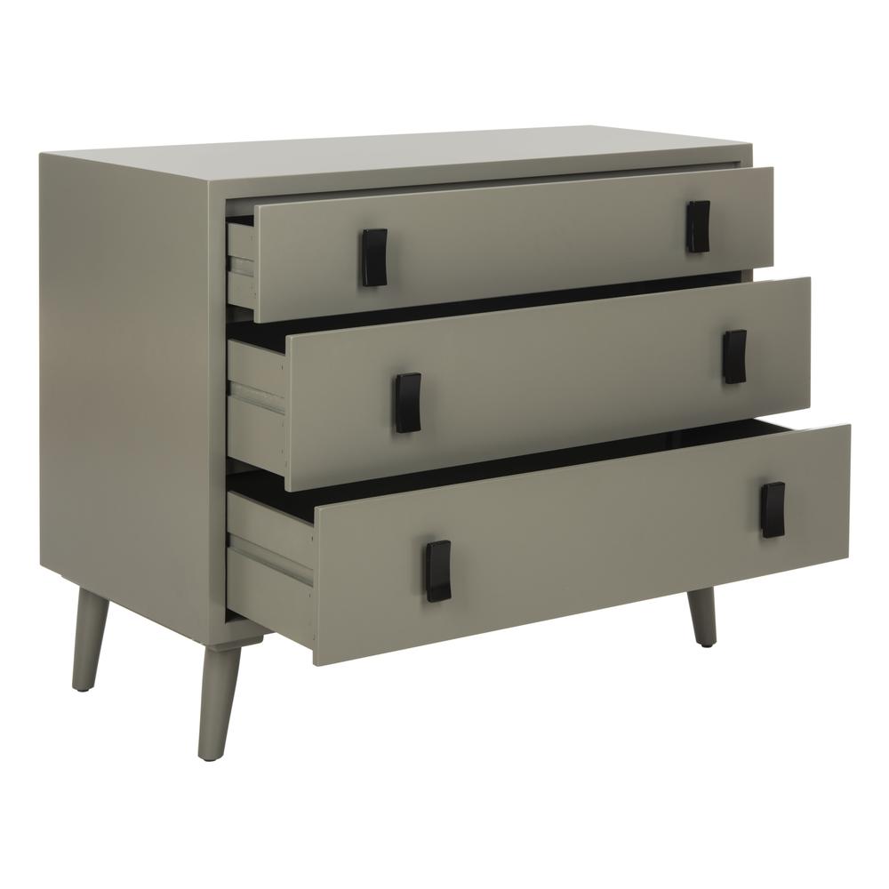 Blaize 3 Drawer Chest, Dark Grey/Black