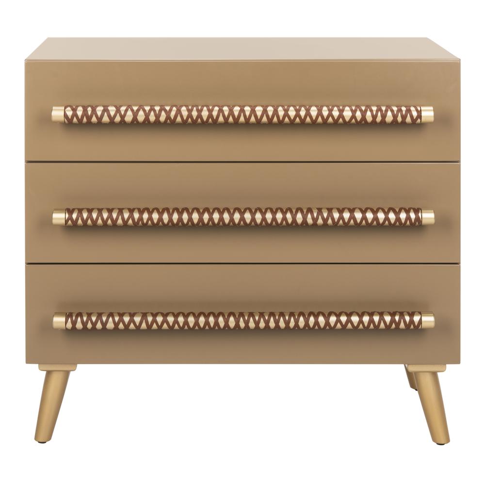 Raquel 3 Drawer Chest, Light Brown