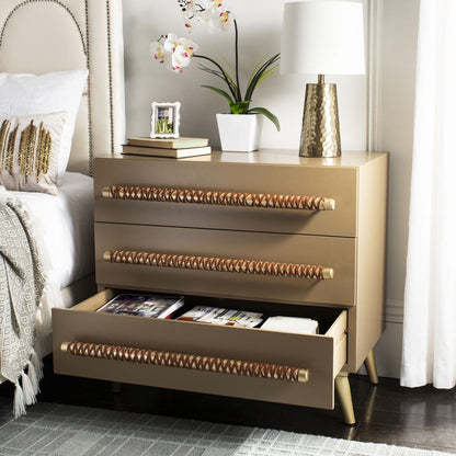 Raquel 3 Drawer Chest, Light Brown