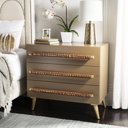 Raquel 3 Drawer Chest, Light Brown