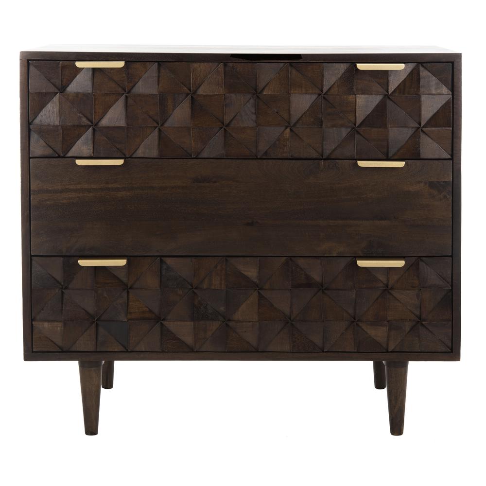 Zinnia 3 Drawer Chest , Walnut