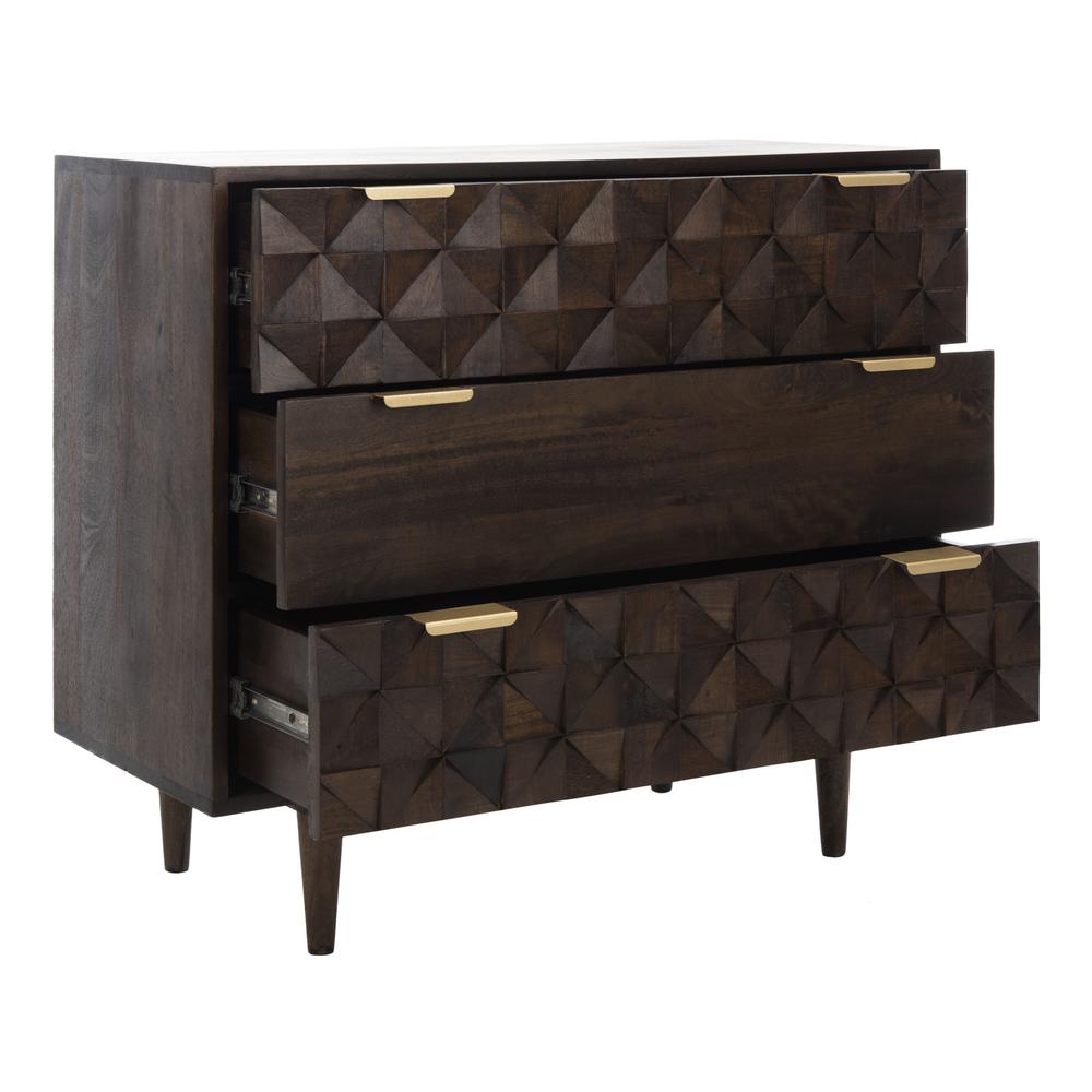 Zinnia 3 Drawer Chest , Walnut