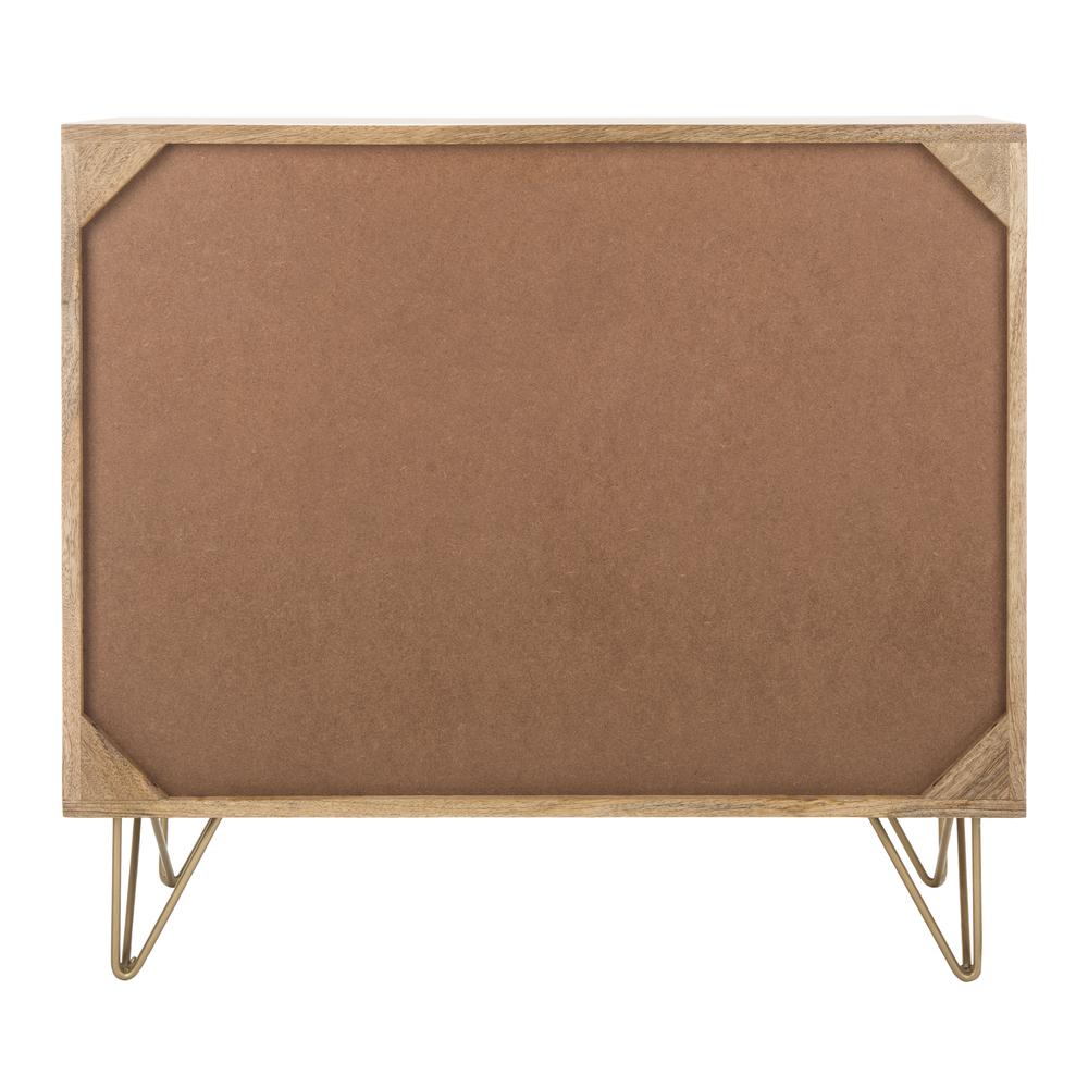 Marigold 3 Drawer Chest, Natural/Brass