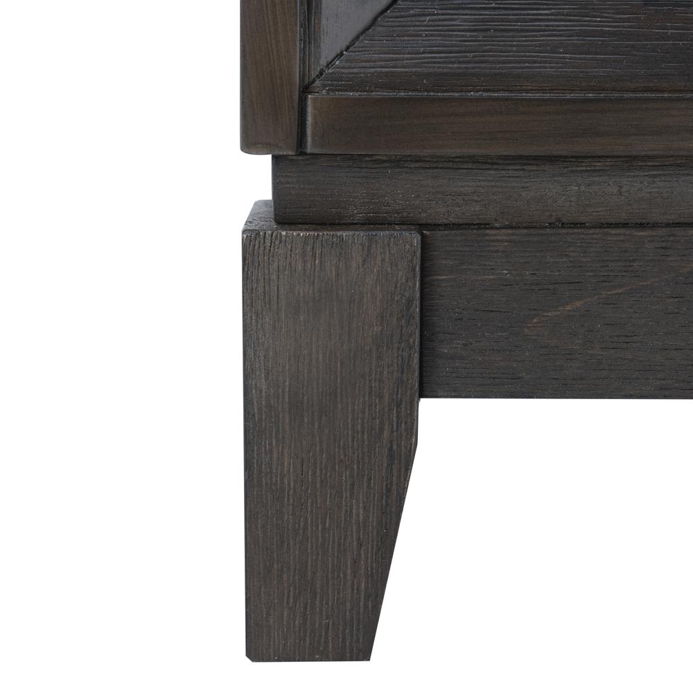 Shannon 2 Door Chest, Grey Wash Walnut/Mirror