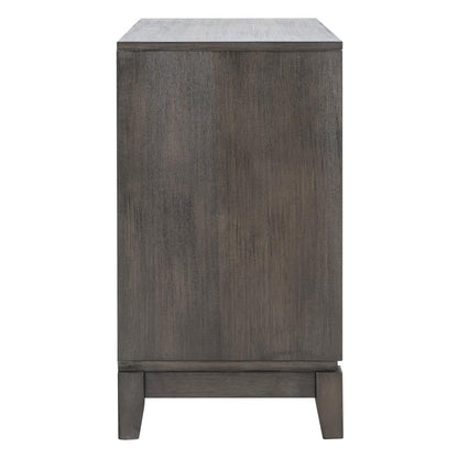 Shannon 2 Door Chest, Grey Wash Walnut/Mirror