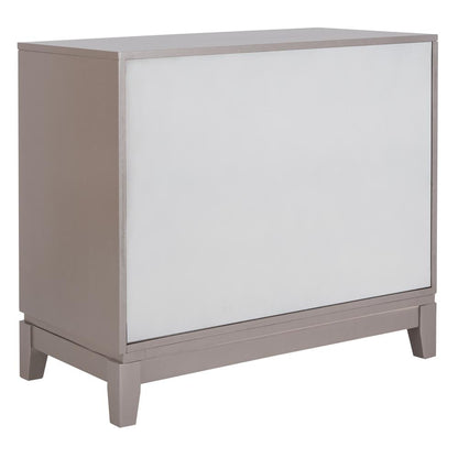 Shannon 2 Door Chest, Champagne/Mirror