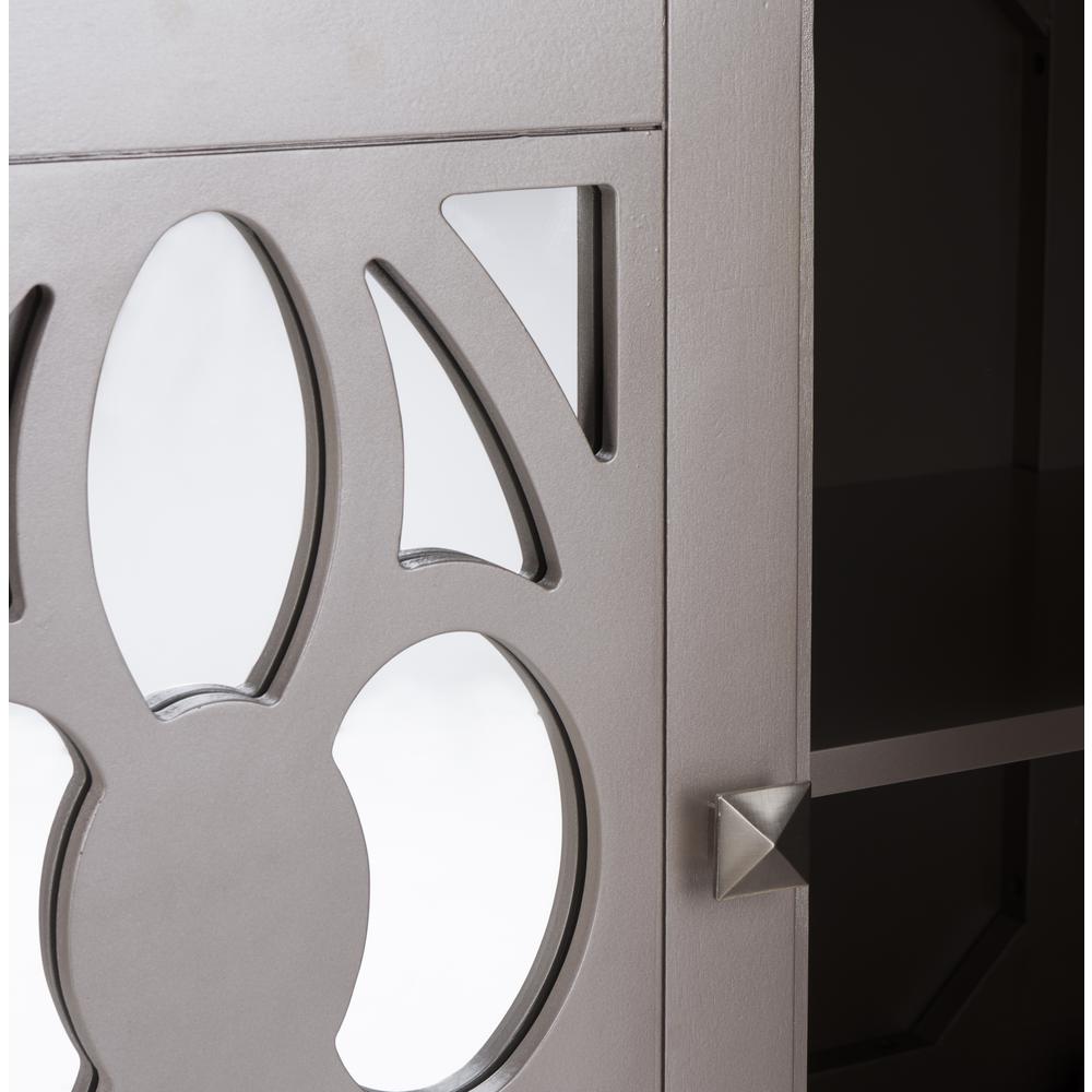 Shannon 2 Door Chest, Champagne/Mirror