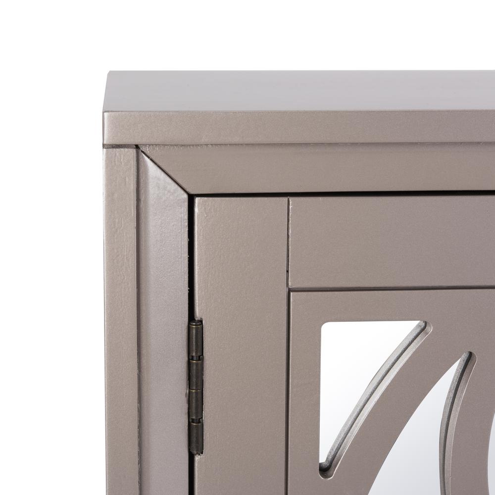 Shannon 2 Door Chest, Champagne/Mirror