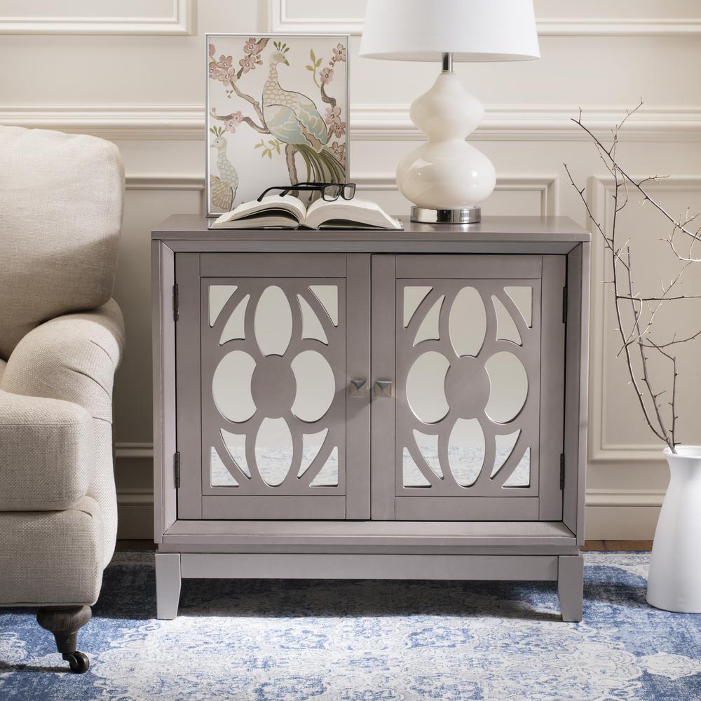 Shannon 2 Door Chest, Champagne/Mirror