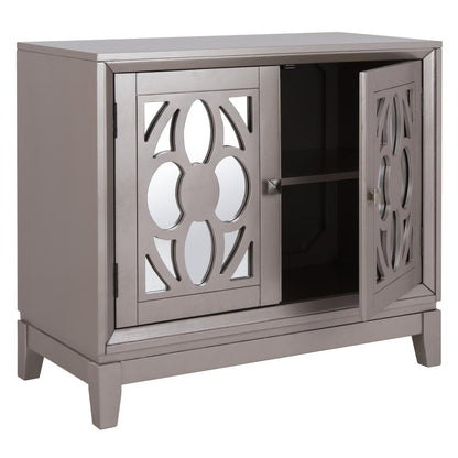 Shannon 2 Door Chest, Champagne/Mirror