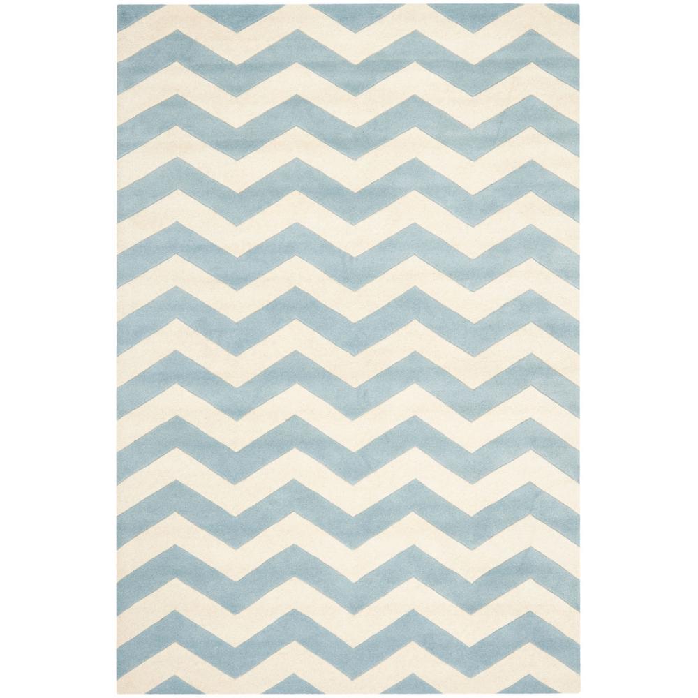 CHATHAM, BLUE / IVORY, 6' X 9', Area Rug, CHT715B-6