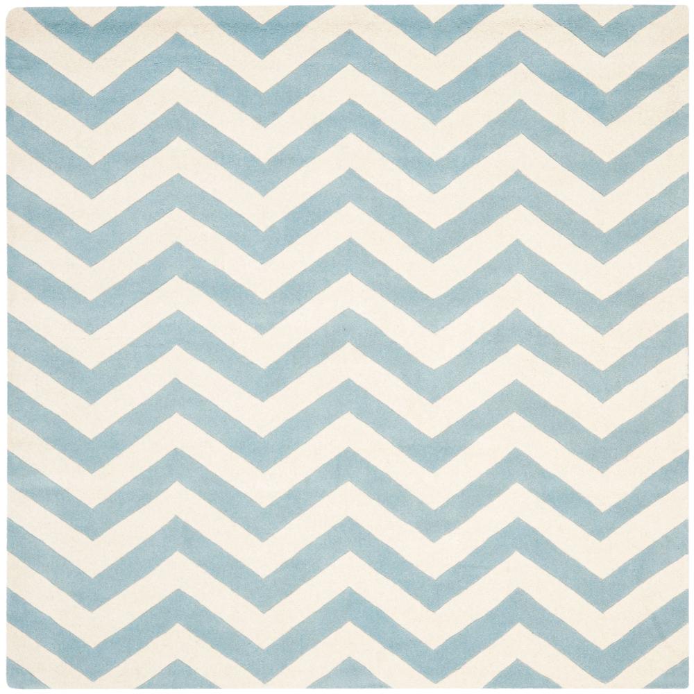 CHATHAM, BLUE / IVORY, 10' X 10' Square, Area Rug