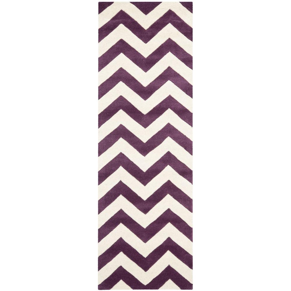 CHATHAM, PURPLE / IVORY, 2'-3" X 11', Area Rug, CHT715F-211