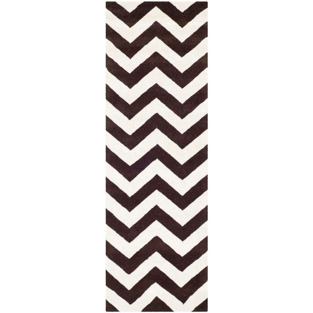 CHATHAM, BROWN / IVORY, 2'-3" X 7', Area Rug