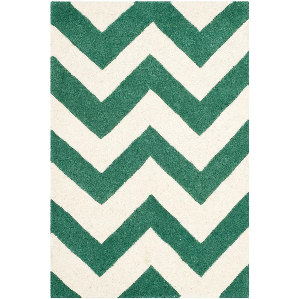 CHATHAM, TEAL / IVORY, 2' X 3', Area Rug, CHT715T-2