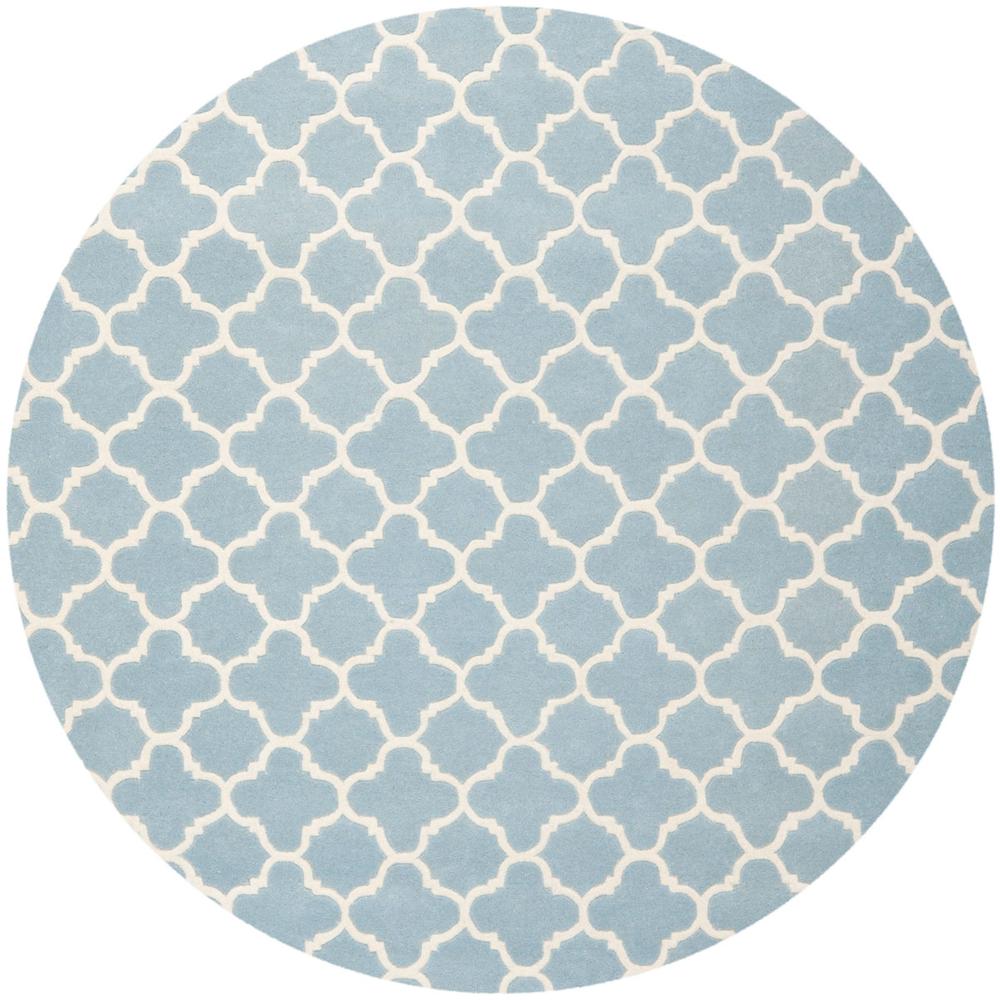 CHATHAM, BLUE / IVORY, 7' X 7' Round, Area Rug, CHT717B-7R