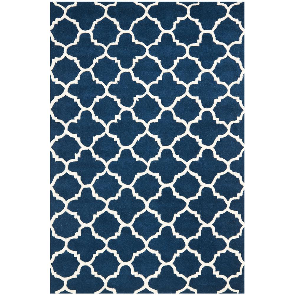 CHATHAM, DARK BLUE / IVORY, 3' X 5', Area Rug, CHT717C-3