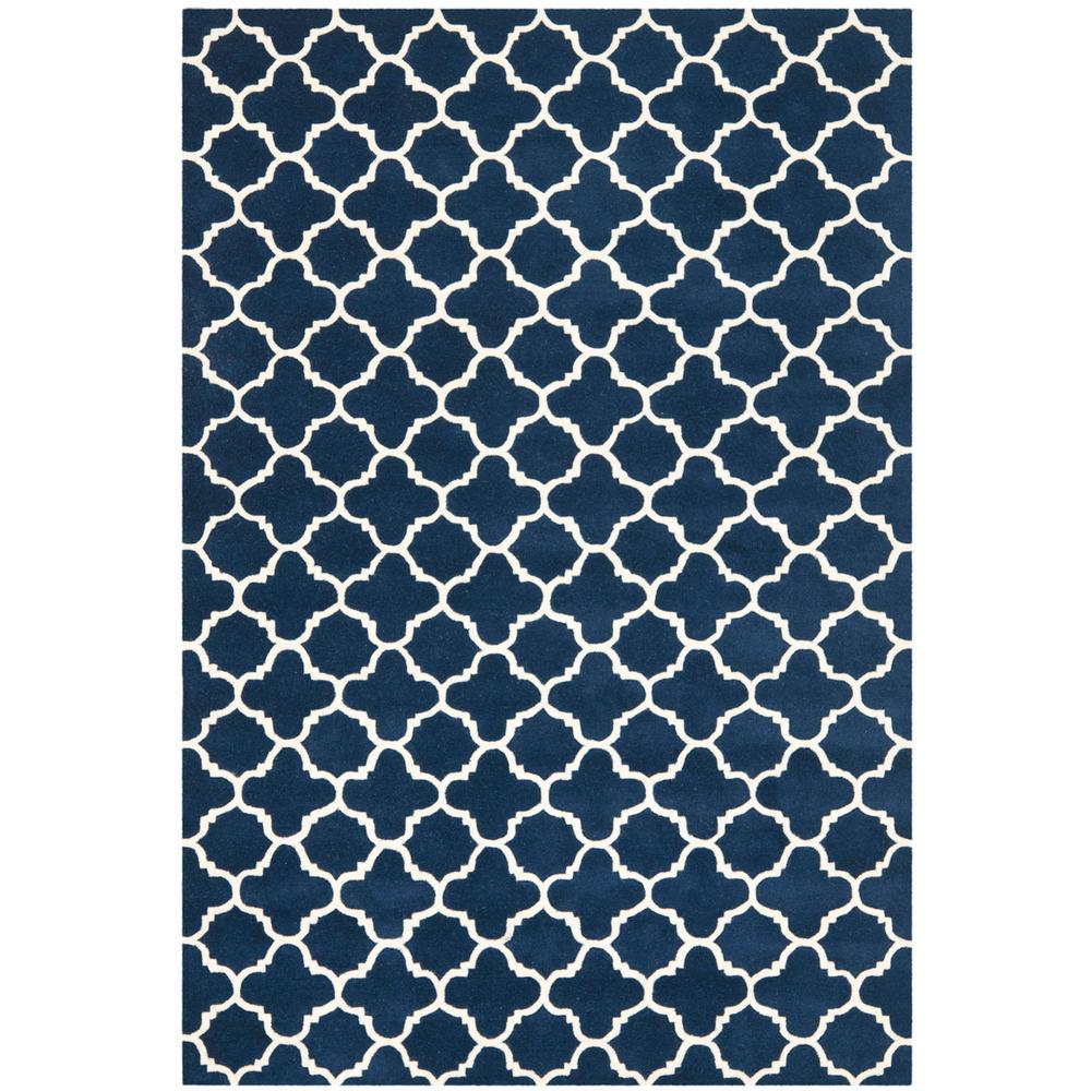 CHATHAM, DARK BLUE / IVORY, 6' X 9', Area Rug, CHT717C-6