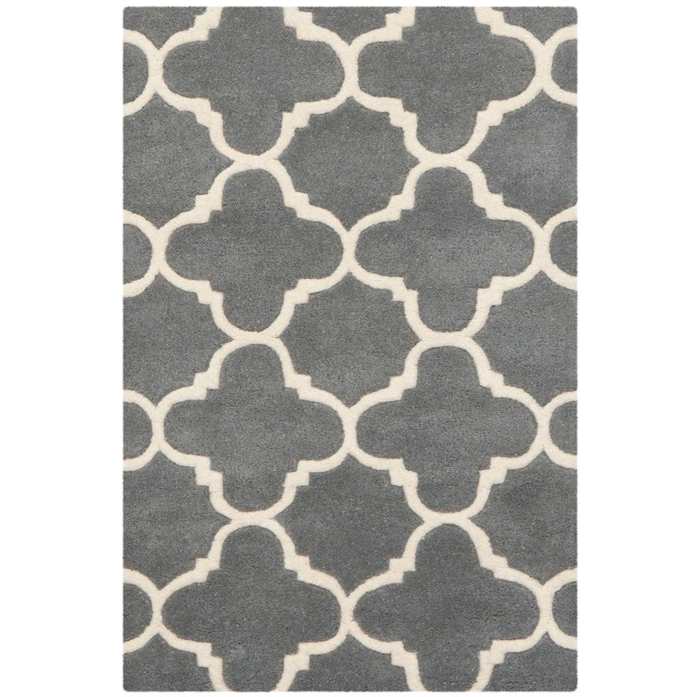CHATHAM, DARK GREY / IVORY, 2' X 3', Area Rug, CHT717D-2
