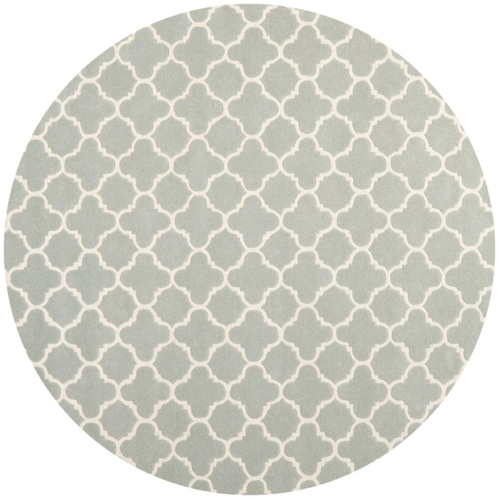 CHATHAM, GREY / IVORY, 7' X 7' Round, Area Rug, CHT717E-7R