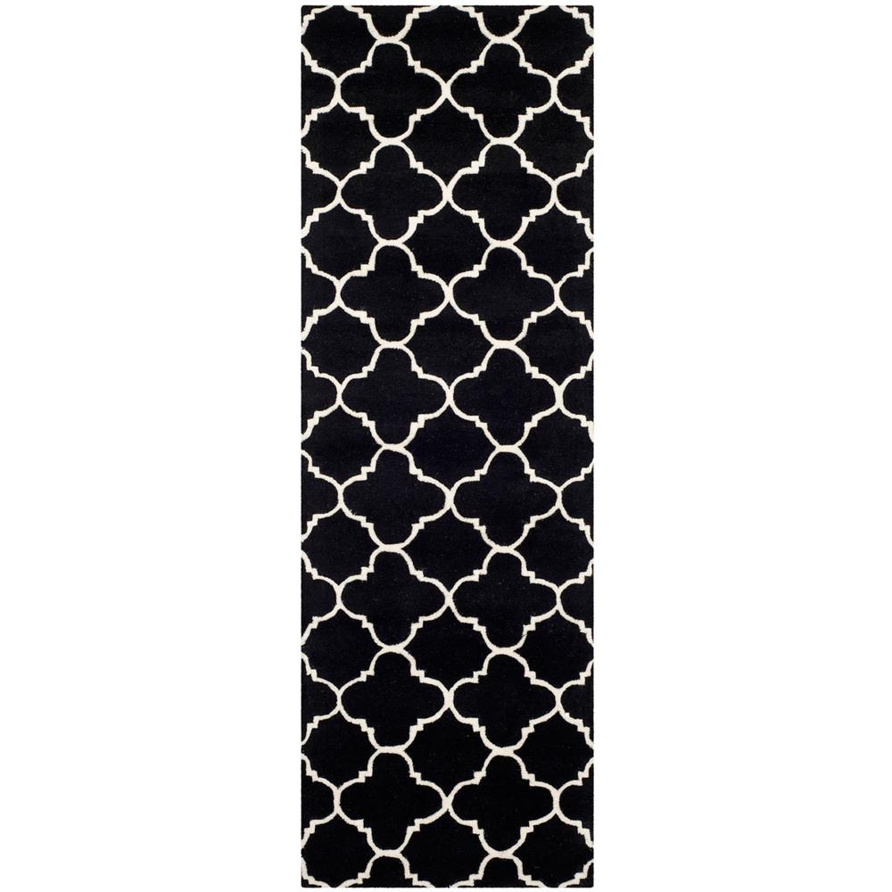 CHATHAM, BLACK / IVORY, 2'-3" X 7', Area Rug, CHT717K-27