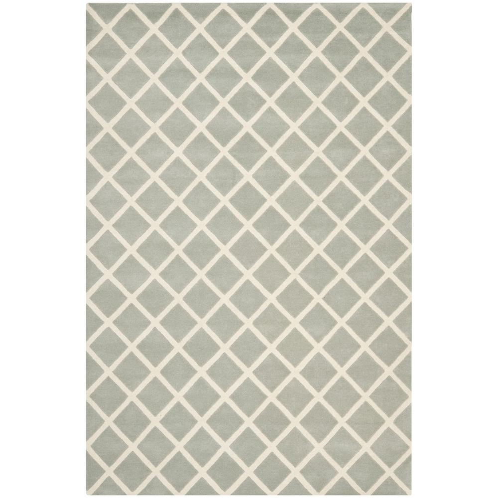 CHATHAM, GREY / IVORY, 6' X 9', Area Rug, CHT718E-6