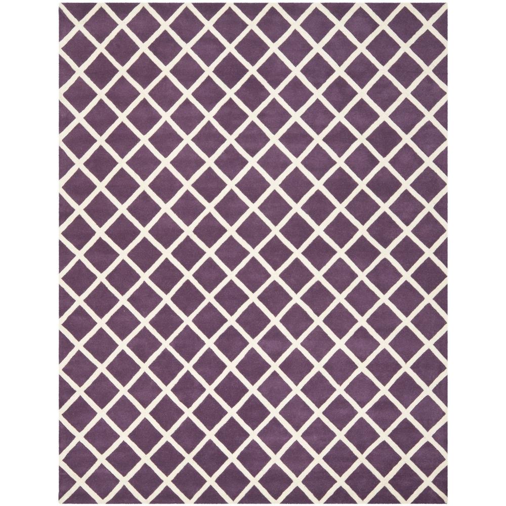 CHATHAM, PURPLE / IVORY, 8' X 10', Area Rug, CHT718F-8