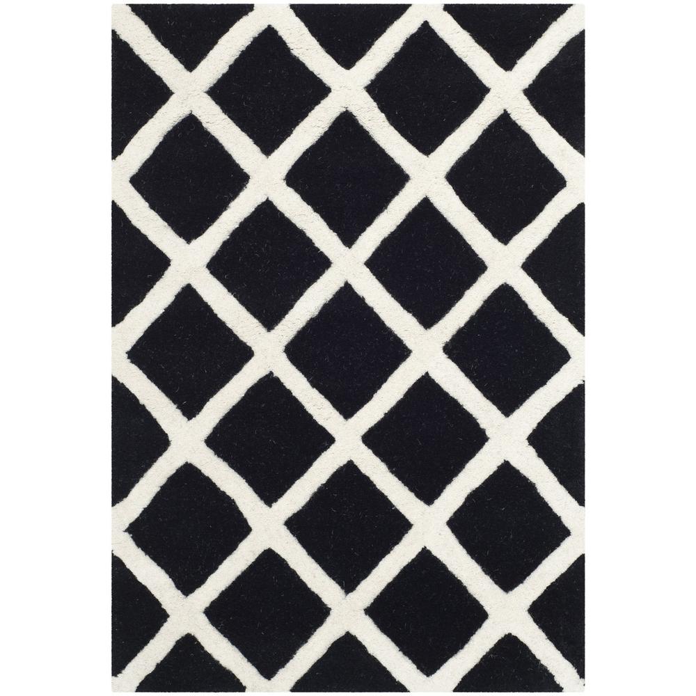 CHATHAM, BLACK / IVORY, 2' X 3', Area Rug, CHT718K-2