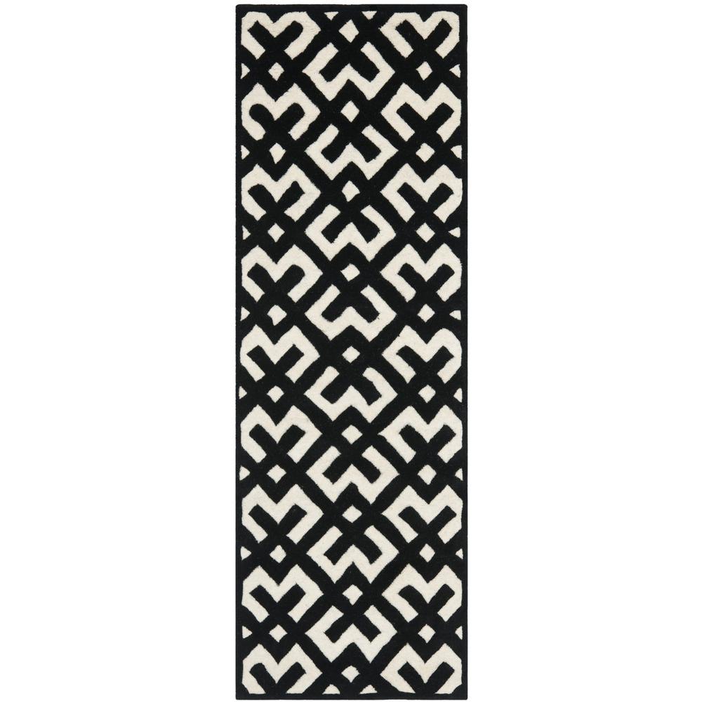 CHATHAM, IVORY / BLACK, 2'-3" X 7', Area Rug, CHT719A-27