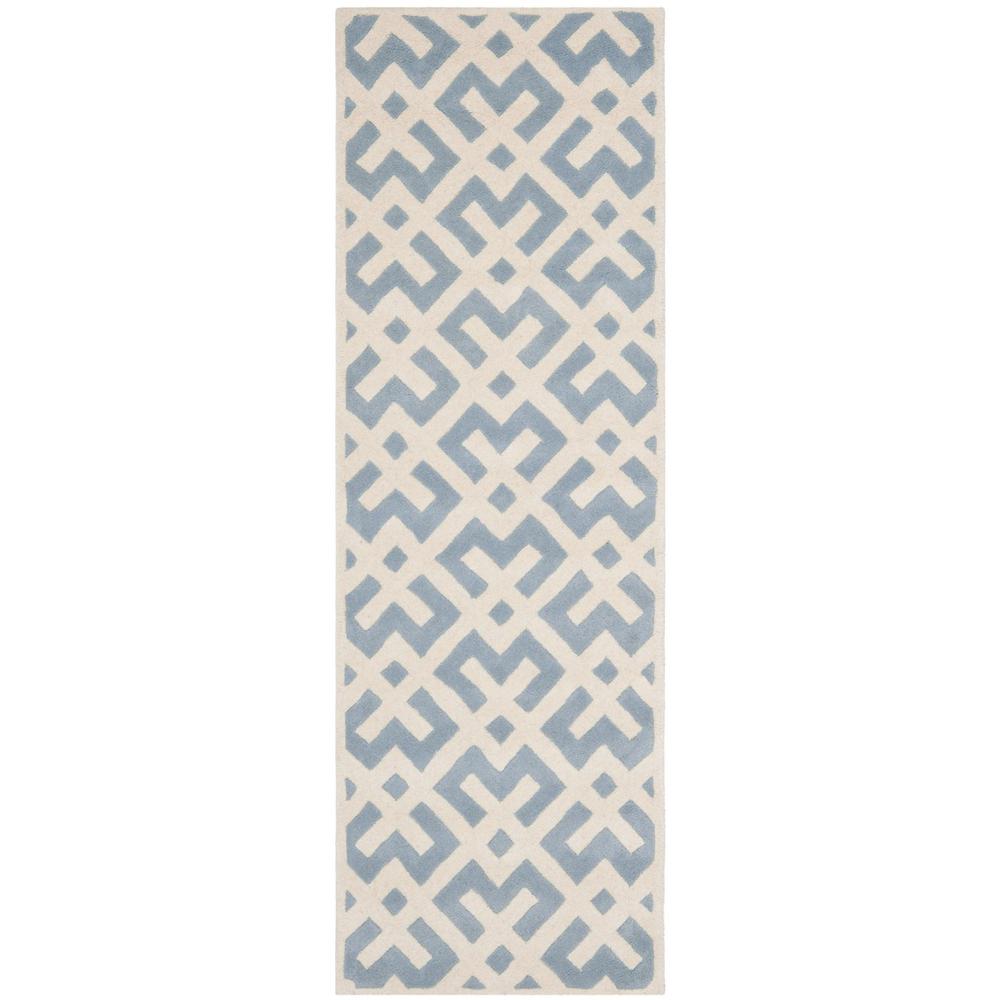 CHATHAM, BLUE / IVORY, 2'-3" X 7', Area Rug, CHT719B-27