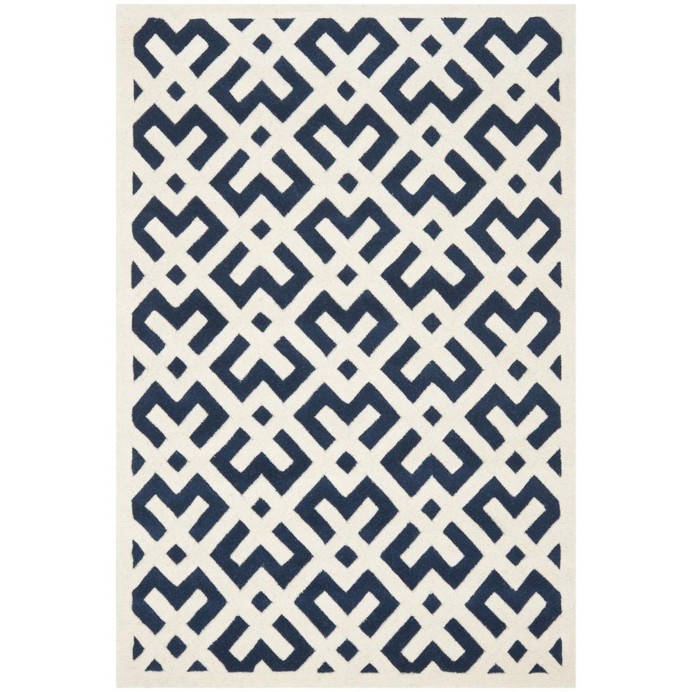 CHATHAM, DARK BLUE / IVORY, 2' X 3', Area Rug, CHT719C-2