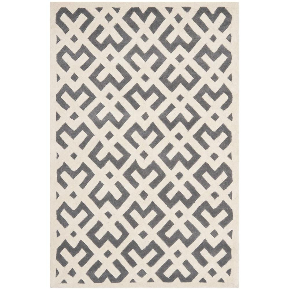 CHATHAM, DARK GREY / IVORY, 3' X 5', Area Rug, CHT719D-3