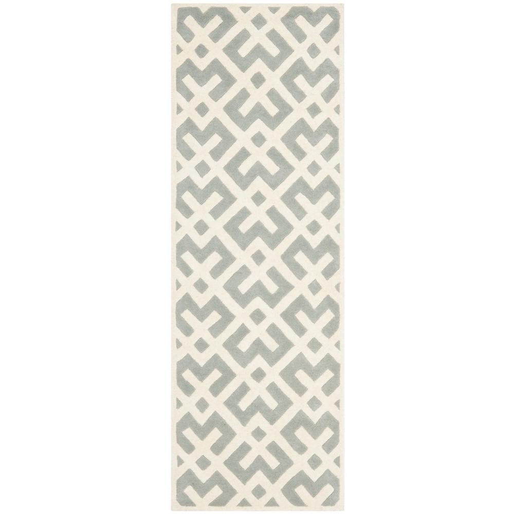 CHATHAM, GREY / IVORY, 2'-3" X 7', Area Rug, CHT719E-27