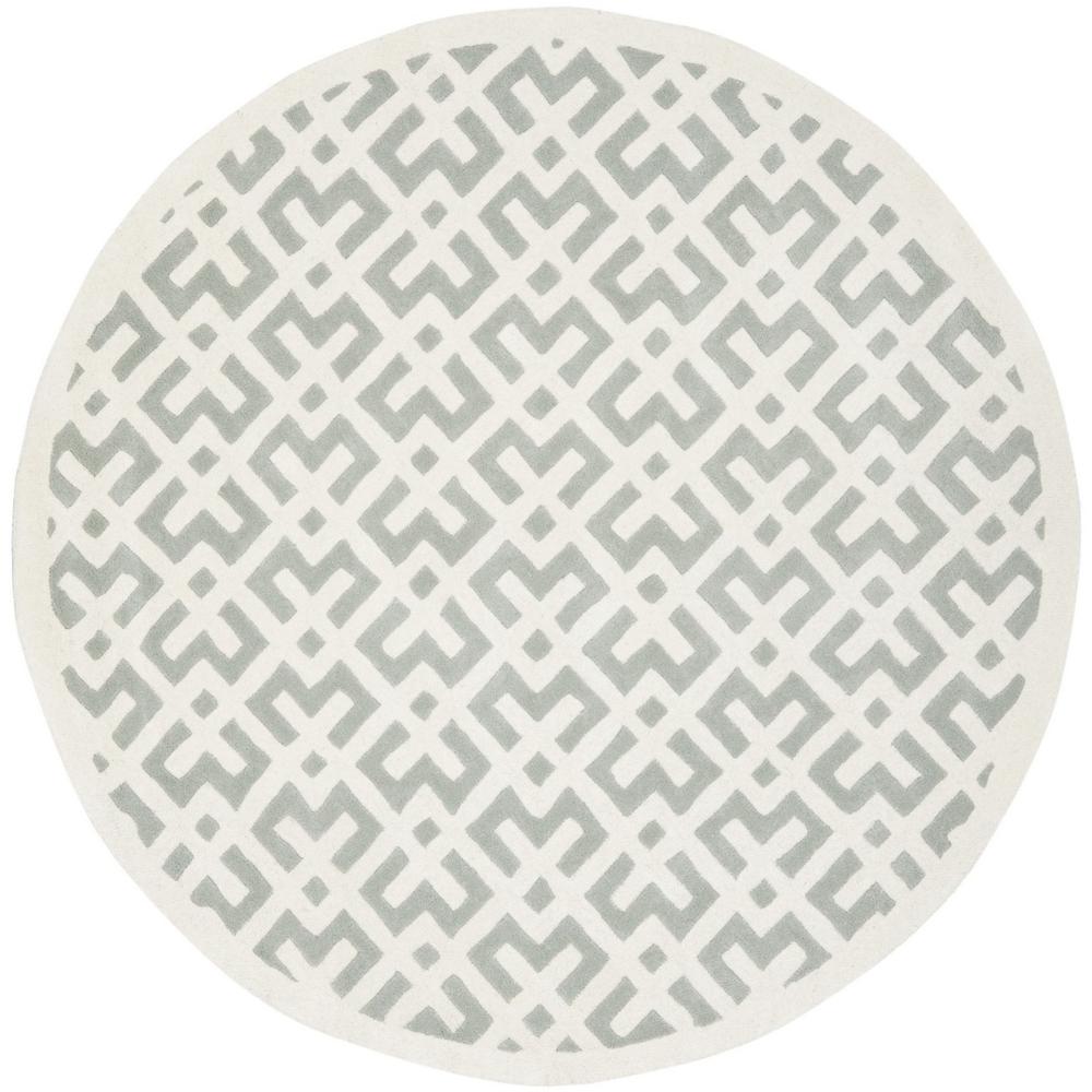 CHATHAM, GREY / IVORY, 7' X 7' Round, Area Rug, CHT719E-7R