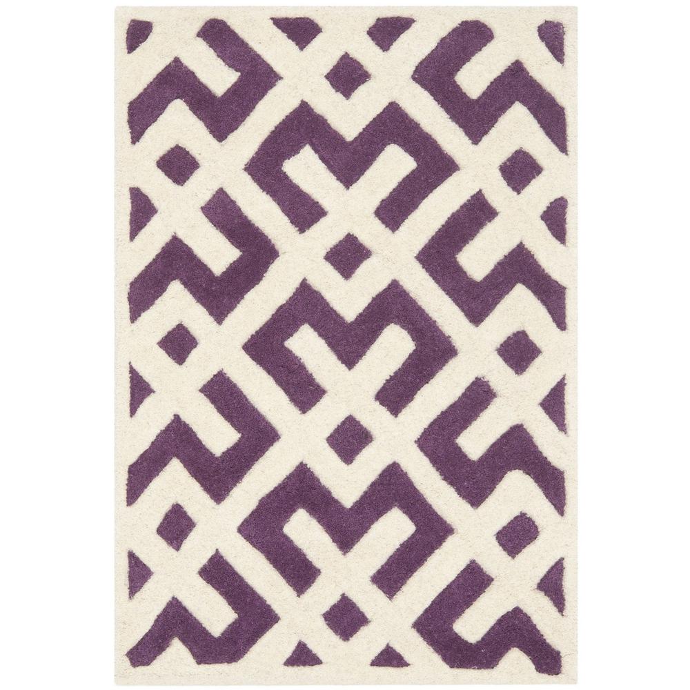 CHATHAM, PURPLE / IVORY, 2' X 3', Area Rug, CHT719F-2