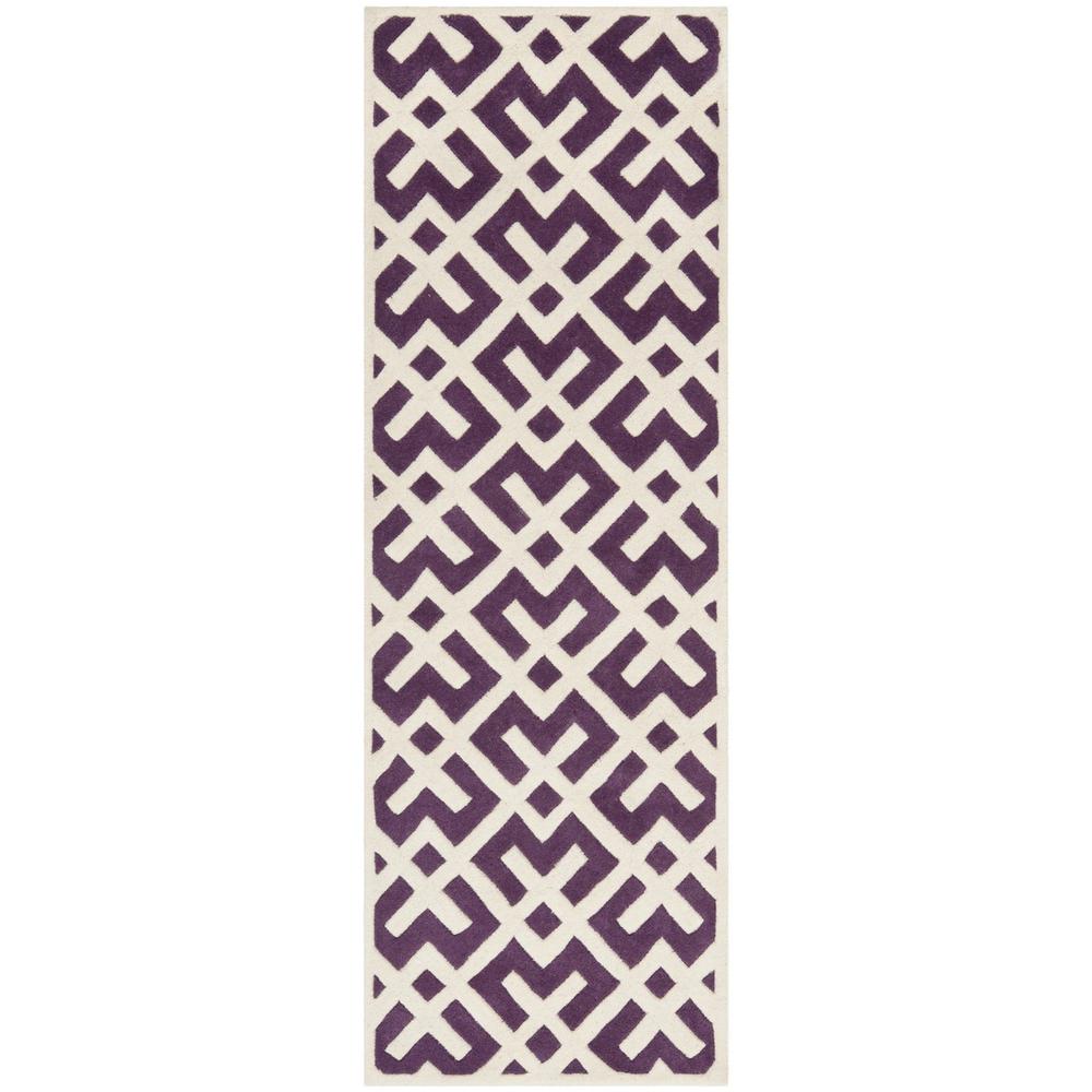 CHATHAM, PURPLE / IVORY, 2'-3" X 7', Area Rug, CHT719F-27