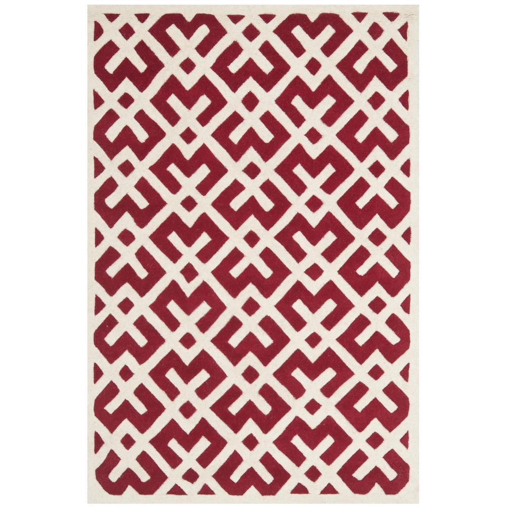 CHATHAM, RED / IVORY, 4' X 6', Area Rug, CHT719G-4