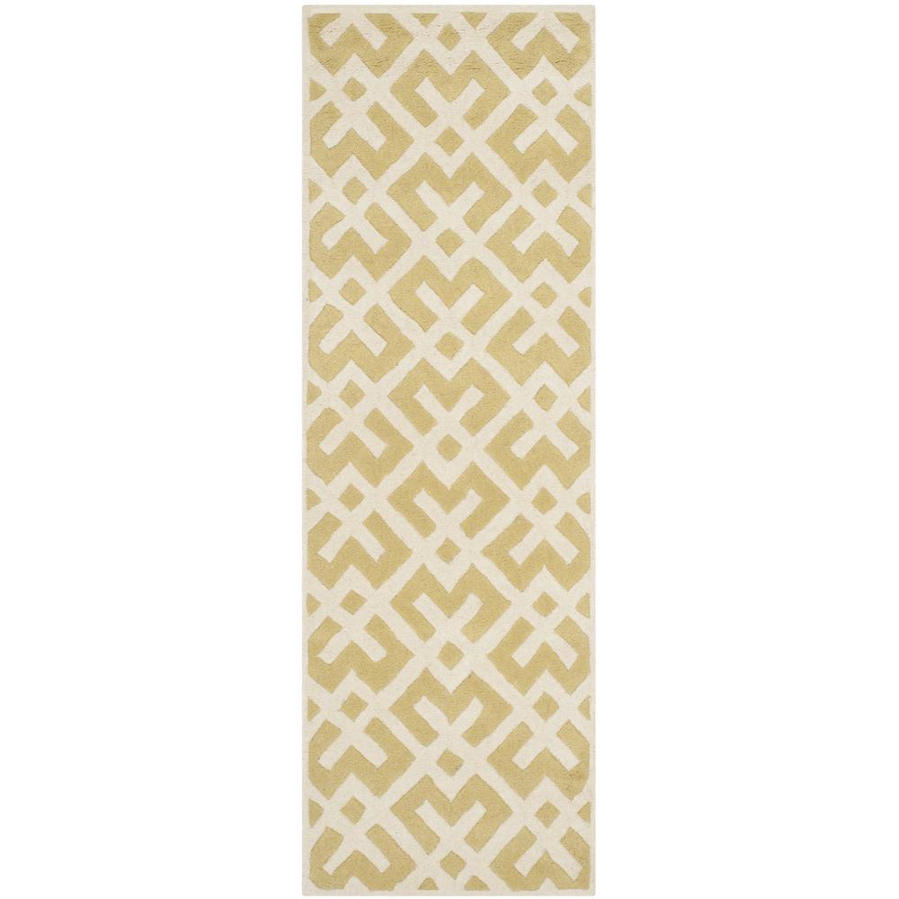 CHATHAM, LIGHT GOLD / IVORY, 2'-3" X 7', Area Rug, CHT719L-27