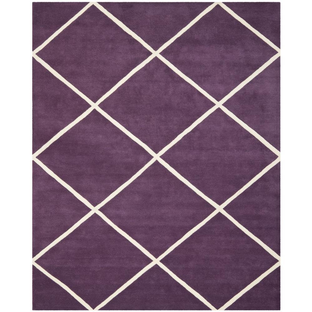 CHATHAM, PURPLE / IVORY, 8' X 10', Area Rug, CHT720F-8