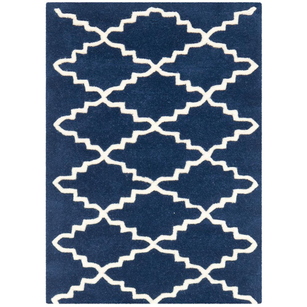 CHATHAM, DARK BLUE / IVORY, 2' X 3', Area Rug, CHT721C-2