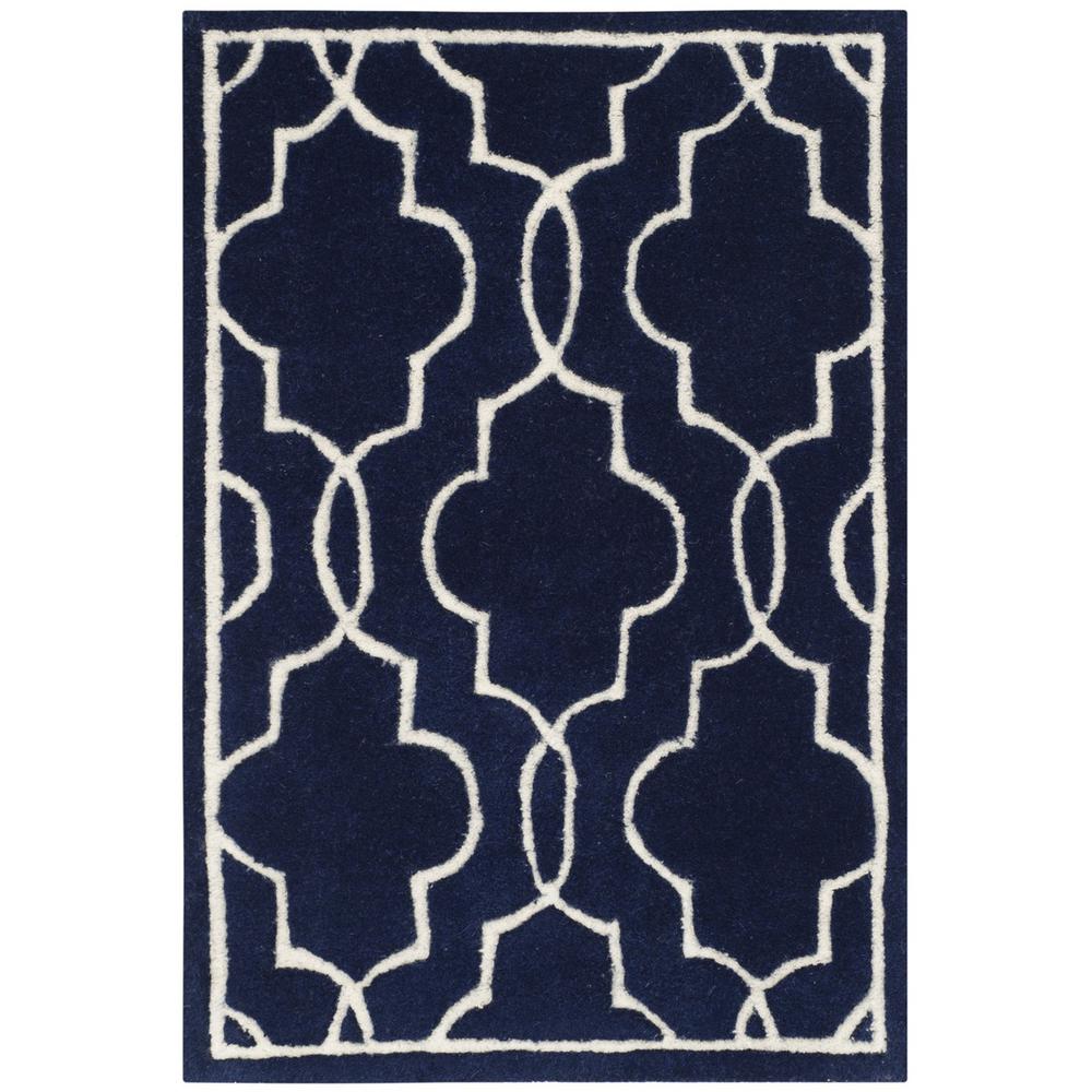 CHATHAM, DARK BLUE / IVORY, 2' X 3', Area Rug, CHT723C-2