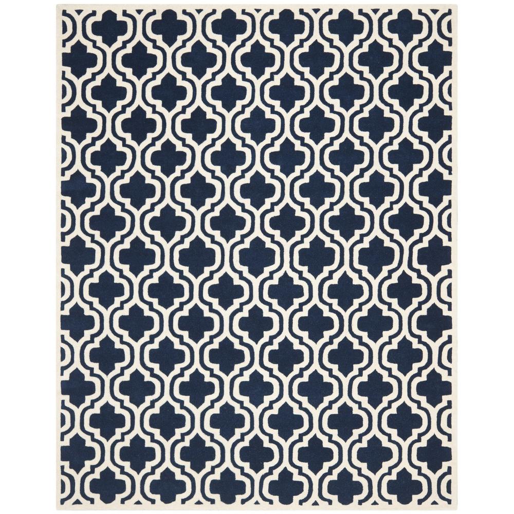 CHATHAM, DARK BLUE / IVORY, 10' X 14', Area Rug, CHT727C-10