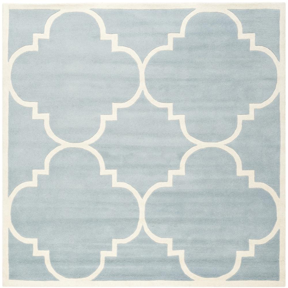 CHATHAM, BLUE / IVORY, 4' X 4' Square, Area Rug, CHT730B-4SQ