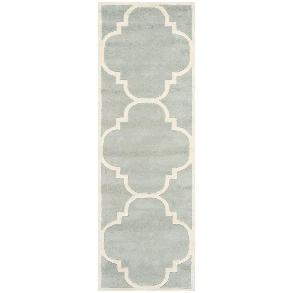 CHATHAM, GREY / IVORY, 2'-3" X 11', Area Rug, CHT730E-211