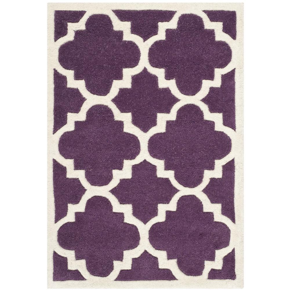 CHATHAM, PURPLE / IVORY, 2' X 3', Area Rug, CHT730F-2