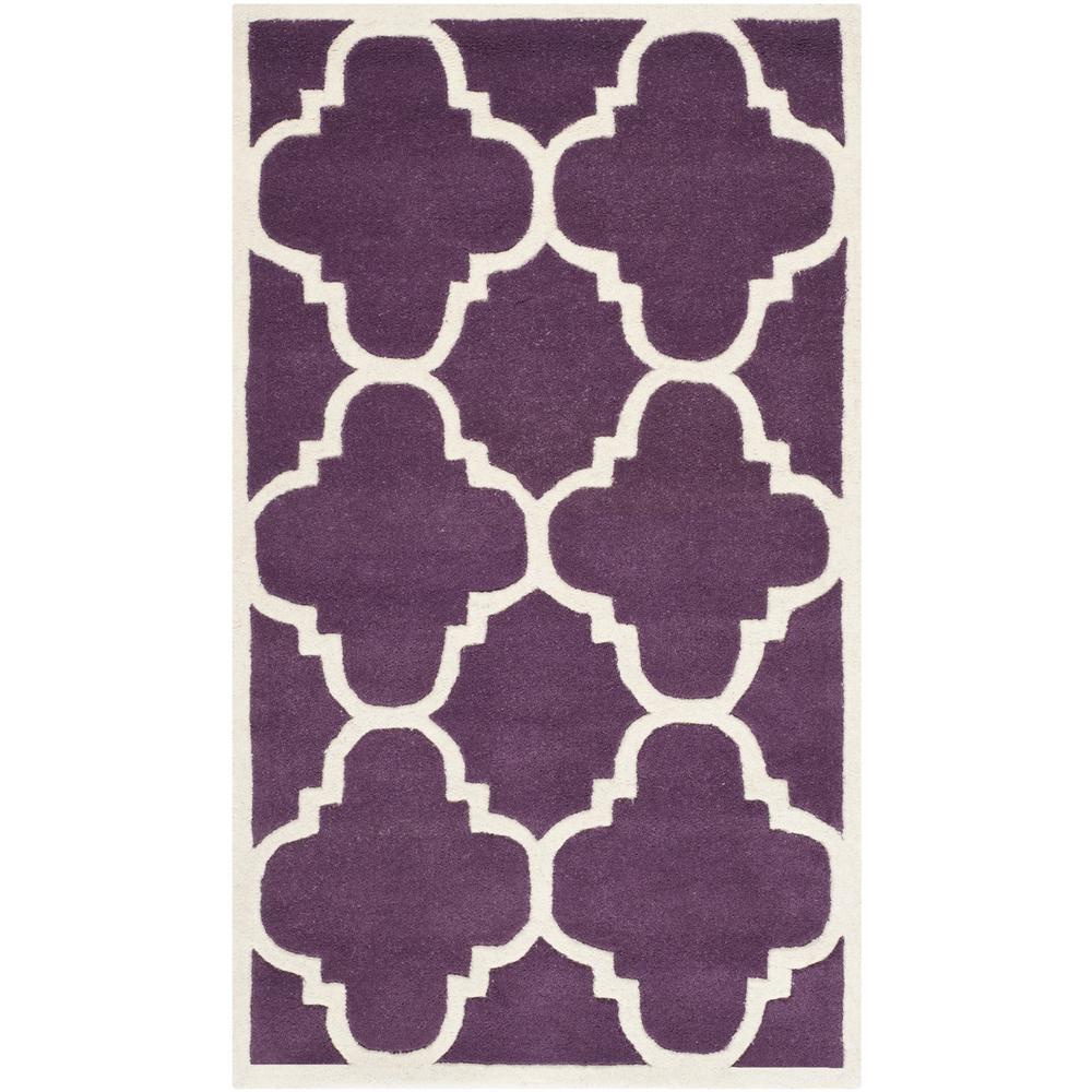CHATHAM, PURPLE / IVORY, 3' X 5', Area Rug, CHT730F-3
