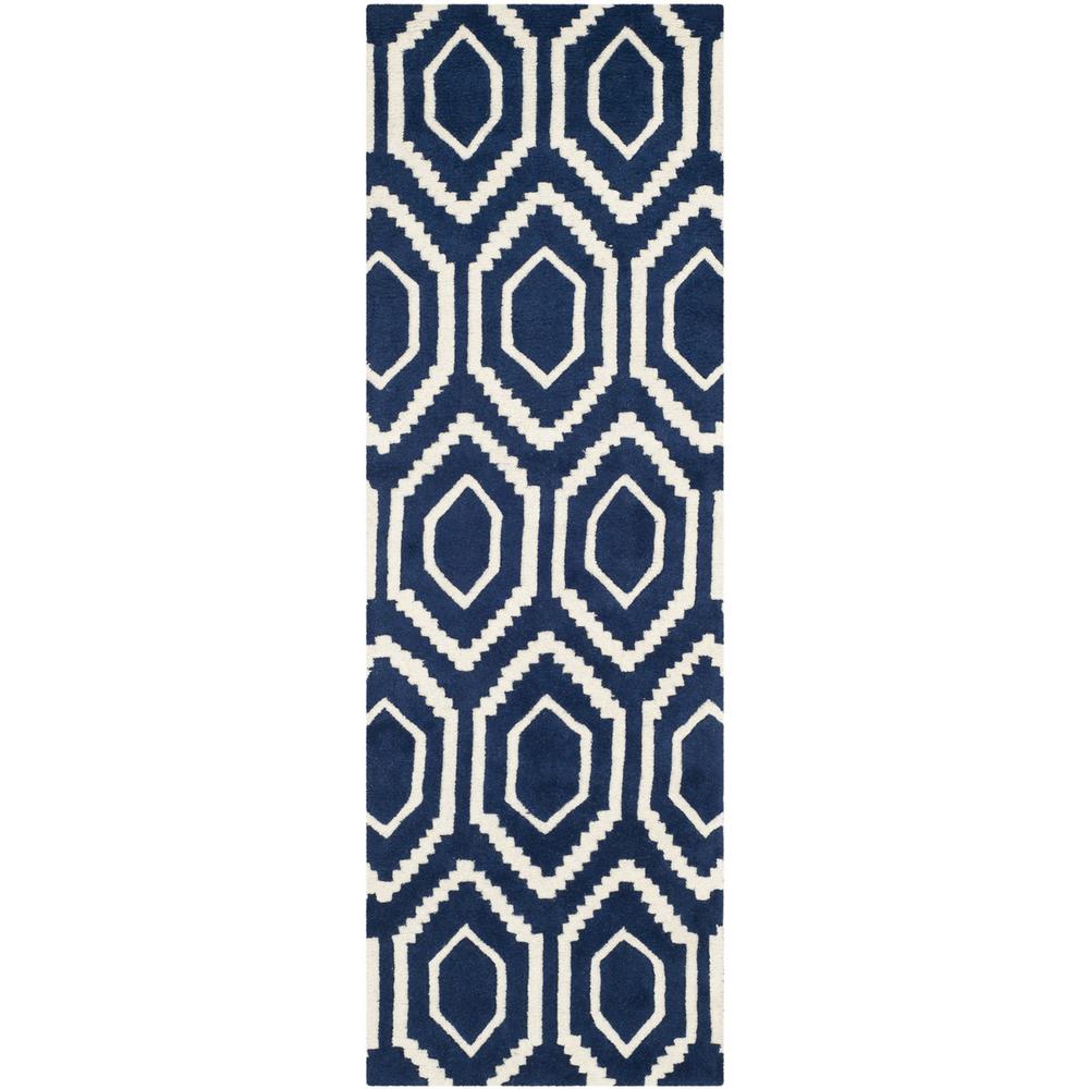 CHATHAM, DARK BLUE / IVORY, 2'-3" X 5', Area Rug, CHT731C-25